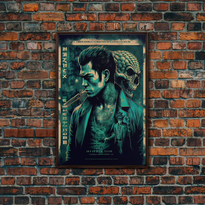 Yakuza vs Aliens, fake movie poster, fictional movie poster, fine art poster print