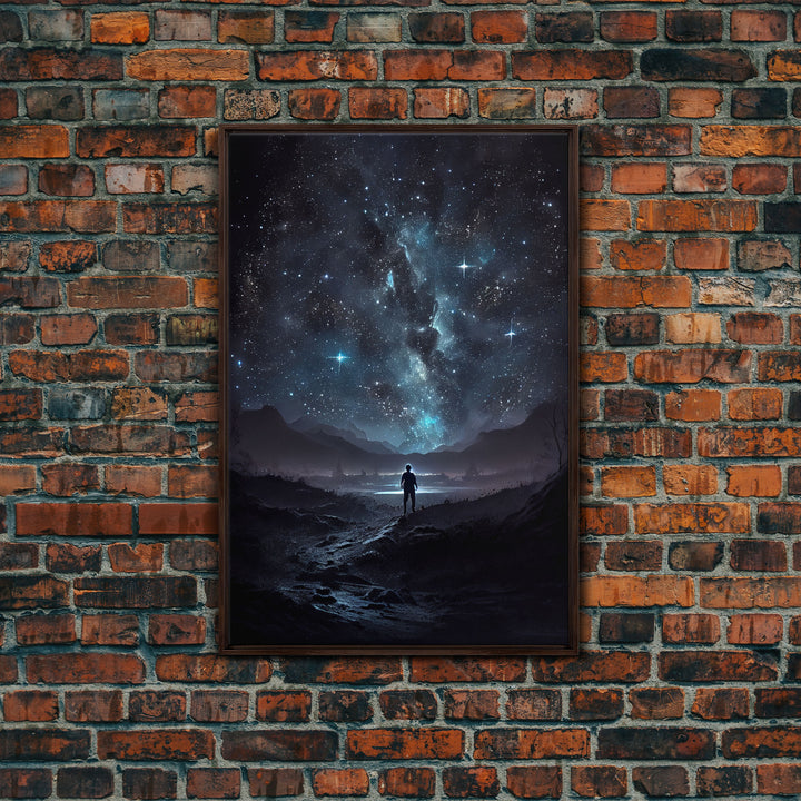 Wishing upon a star, constellation art, framed canvas print, framed wall art