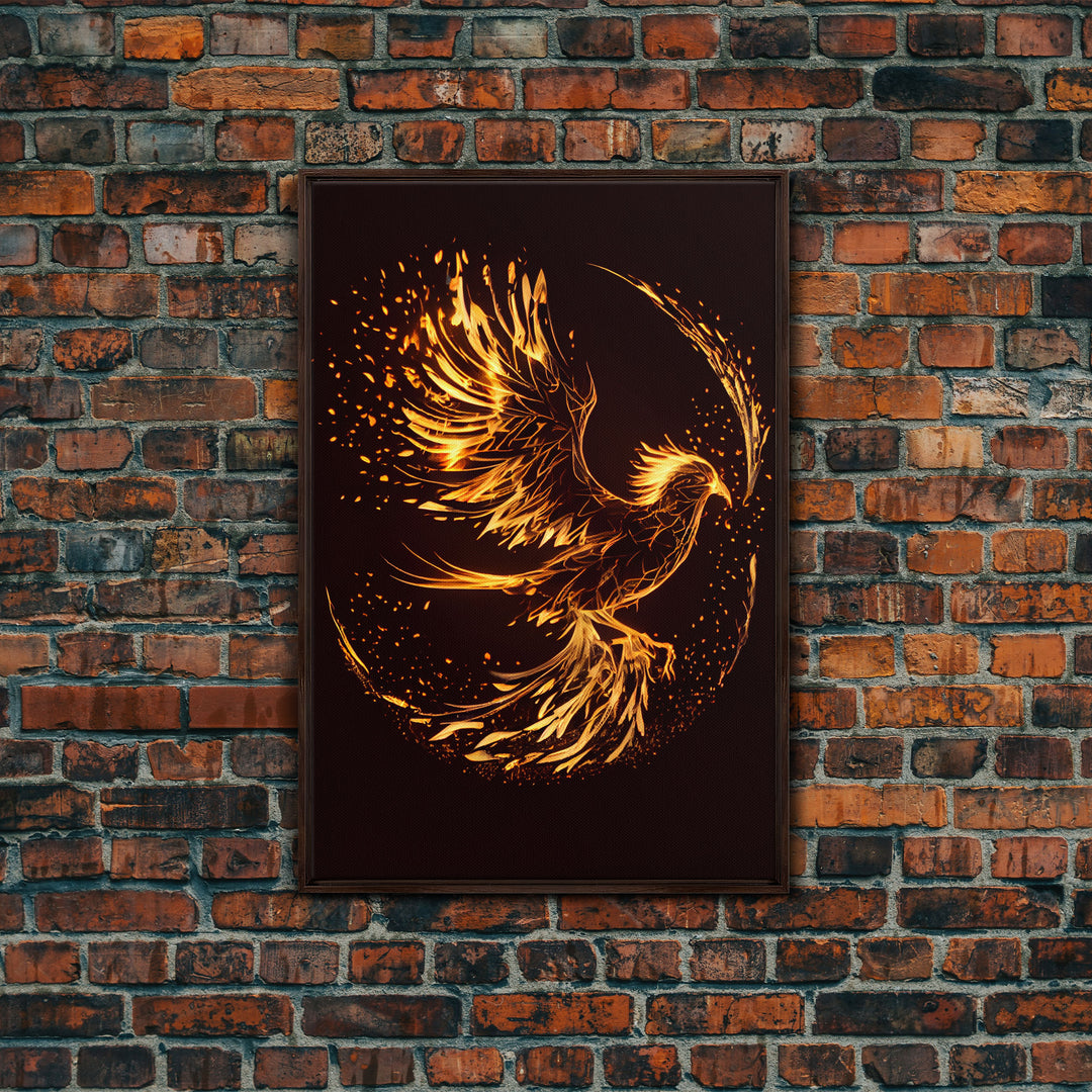 Phoenix Print on Canvas, Made From Original Artwork