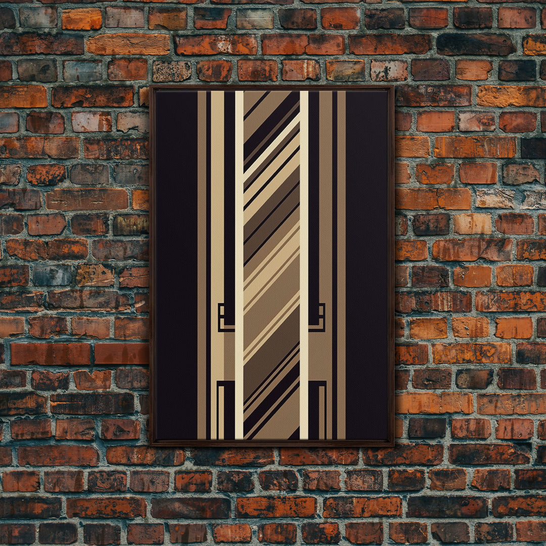 Art Deco Wall art, Framed Canvas Print, Art Deco, Gold art, Framed painting, Geometric art, Beautiful art, Lines art, Guest room art