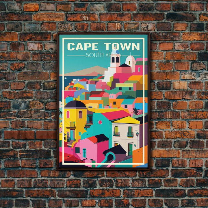 Cape Town, South Africa Wall Art, Africa Travel Poster, Travel Wall Print, Travel Poster, Travel Wall Art, Canvas Wall Print