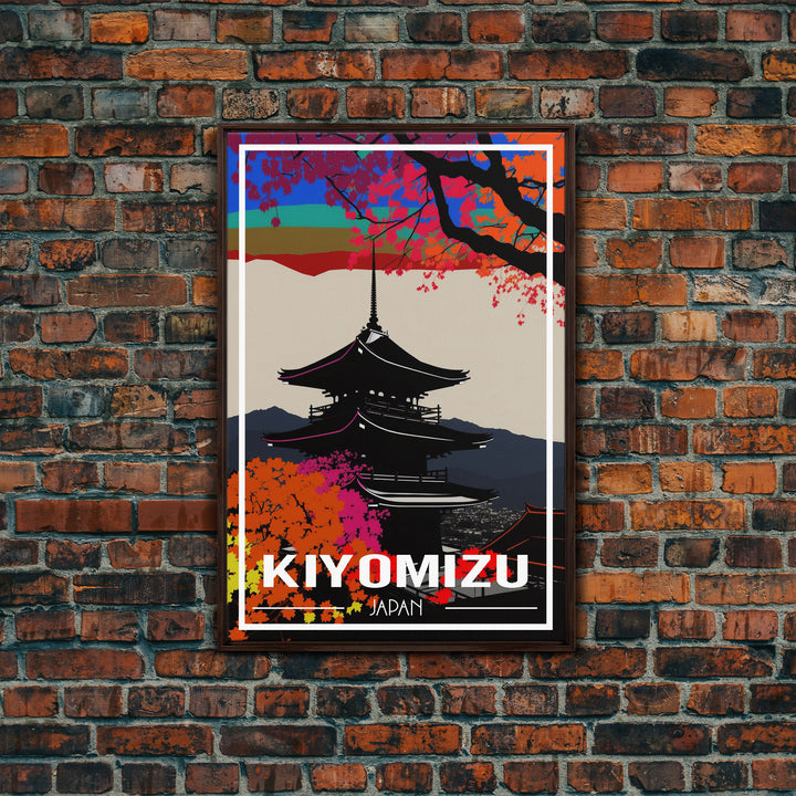 Kiyomizu Temple Wall Art, Japan Poster, Asia Wall Print, Travel Wall Print, Travel Poster, Travel Wall Art, Canvas Wall Print