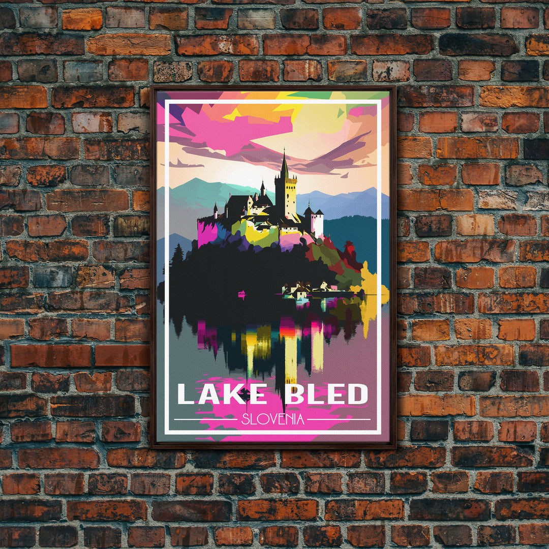 Lake Bled Wall Art, Slovenia Poster, Slovenia Print Art, Europe Poster, Travel Wall Print, Travel Poster, Travel Wall Art, Canvas Wall Print