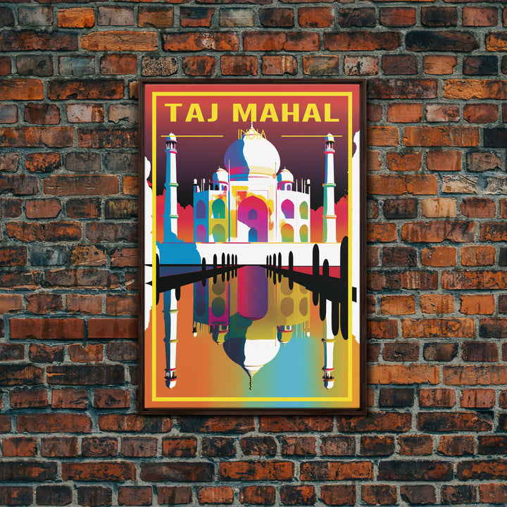 Taj Mahal Wall Art, India Poster, India Wall Print, Yamuna River, Travel Wall Print, Travel Poster, Travel Wall Art, Canvas Wall Print