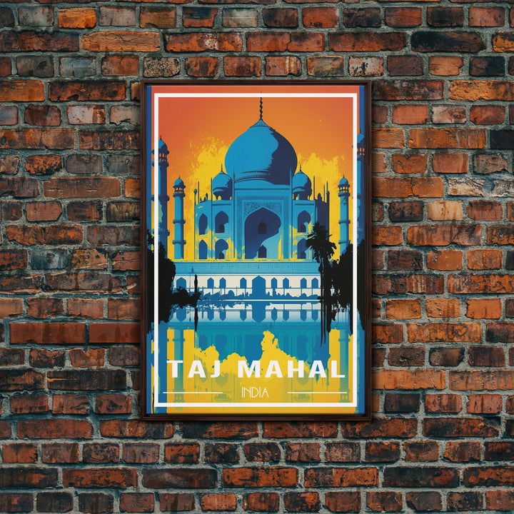 Taj Mahal Wall Art, India Poster, India Wall Print, Yamuna River, Travel Wall Print, Travel Poster, Travel Wall Art, Canvas Wall Print