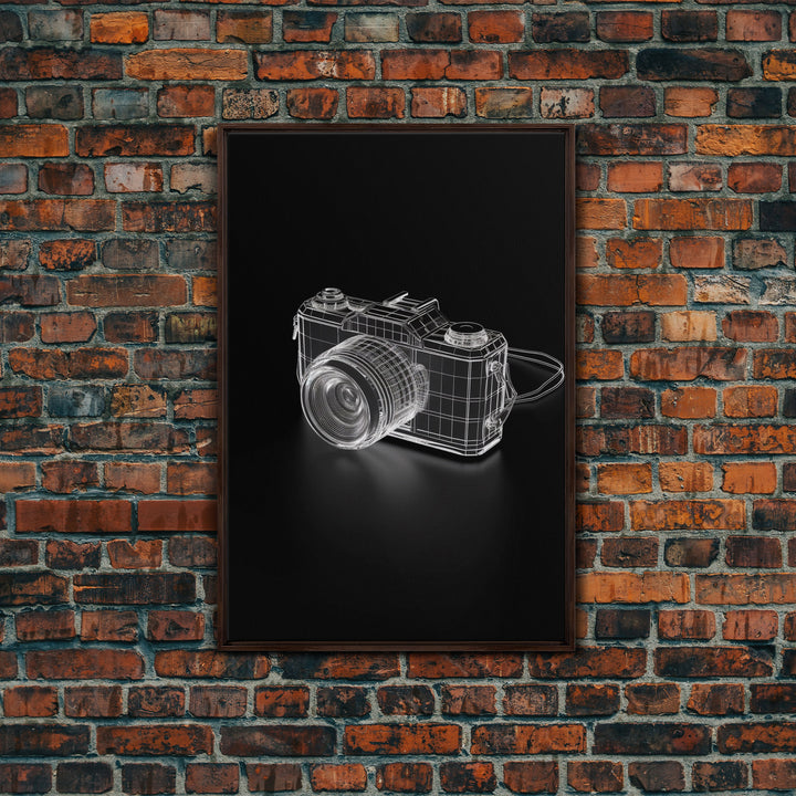 Camera Wall Art, Photography Art, Craft Room Wall Decor, Minimalist Print, Wall Decor, Canvas Print, Wall Art, Framed Canvas