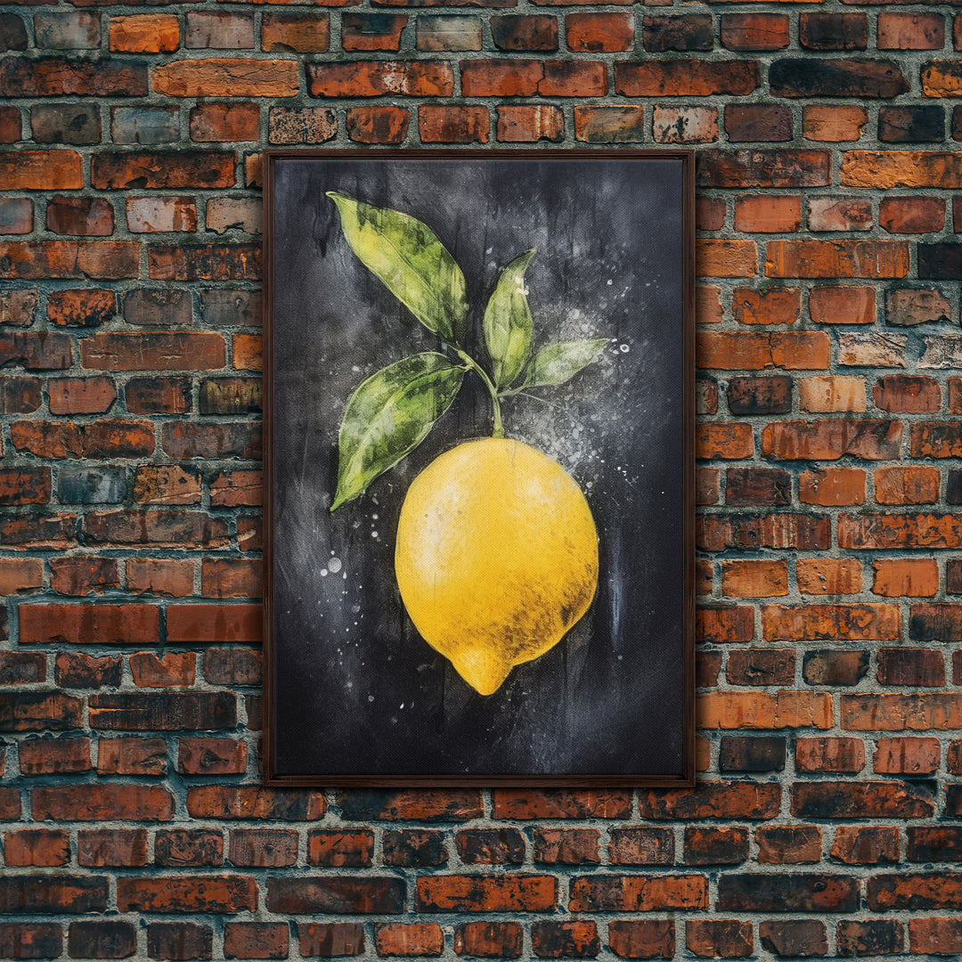 LEMON Art Canvas Print - Unframed Oil Print - Print Still Life Original - Small Still Life Painting Print-  Lemon Art Print - Fruit Art