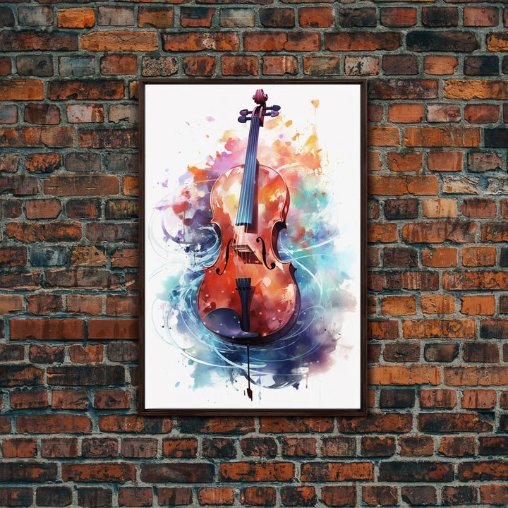 Galaxy Cello Gift, Banjo Wall Art Canvas Print, Stringed Instruments, Cello Art, Banjo Poster Print, Cello Gifts, Musical Art