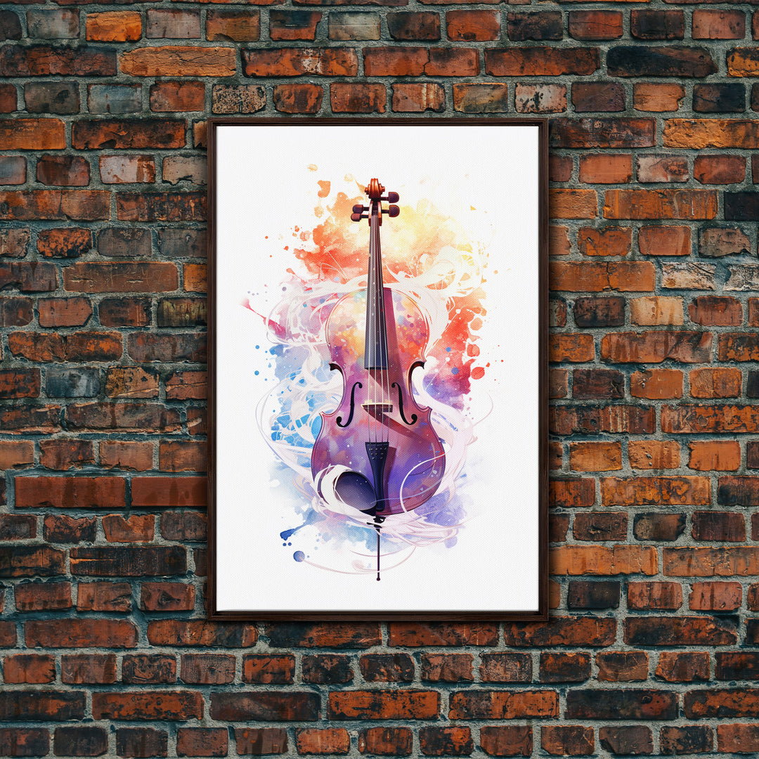 Galaxy Cello Gift, Banjo Wall Art Canvas Print, Stringed Instruments, Cello Art, Banjo Poster Print, Cello Gifts, Musical Art