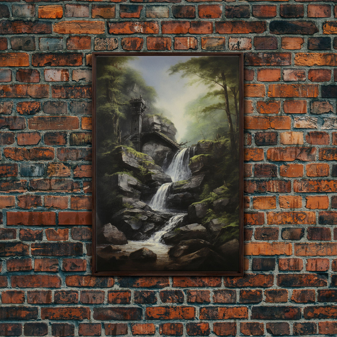 Waterfalls Wall Art, Nature Art Print, River Art, Canvas Print, Wall Art, Vertical Art, Farmhouse Wall Decor, Bedroom Prints, Unique Gift