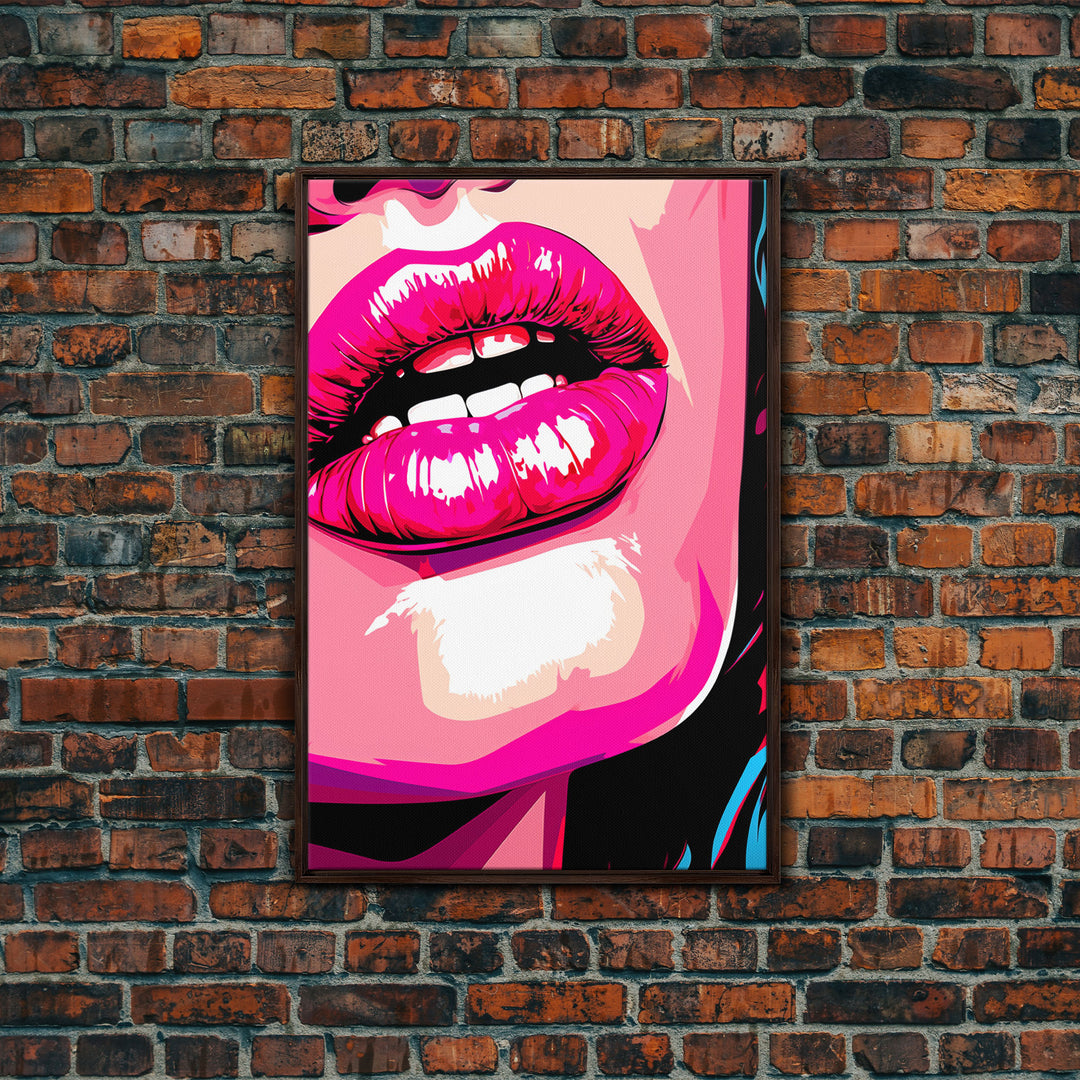 Pop Art Canvas, Girly Wall Art, Make Up Wall Art, Comic Pop Art, Canvas Print, Wall Art, Vertical Print, Modern Pop Art, Teen Girl Room Art