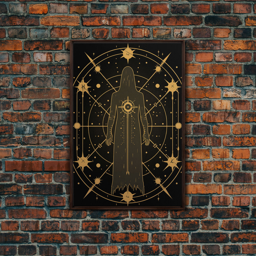 Tarot Card Art, Tarot Decor, Mystical Wall Art, Celestial Wall Art, Canvas Print, Wall Art, Vertical Print, Witchy Wall Art, Gothic Art