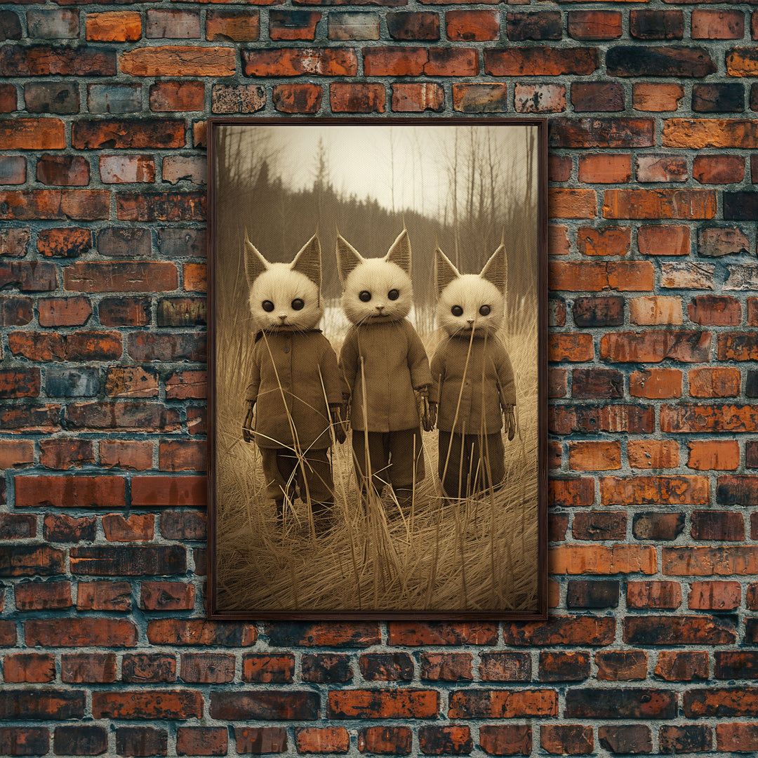 The Bunny Boys, Spooky Halloween Art, Scary Wall Decor, Spooky / Creepy Halloween Decor, Cursed / Haunted Art