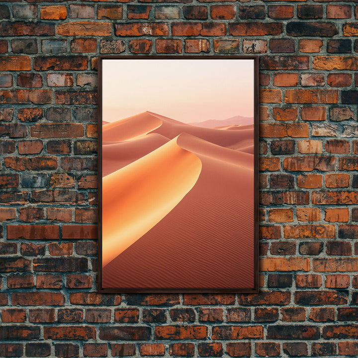 Sand Dunes Art Print, Desert Ladscape, Desert Art, Canvas Print, Wall Art, Vertical Art, Above Bed Decor, Modern Office Art, Gift For Boss