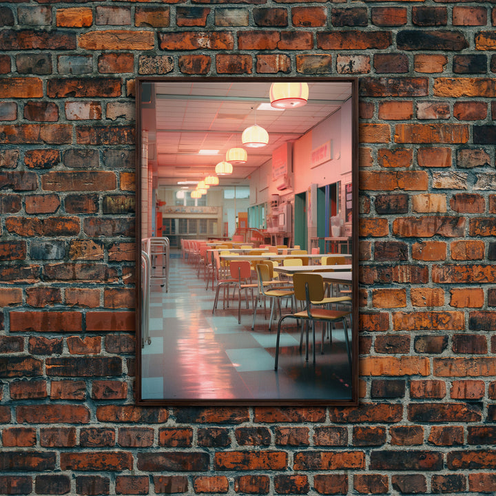 Diner, Coffee Shop Wall Art, Retro Wall Art, Canvas Print, Wall Hanging, Portrait Art, Kitchen Wall Decor, Kitchen Art, Moving Gift