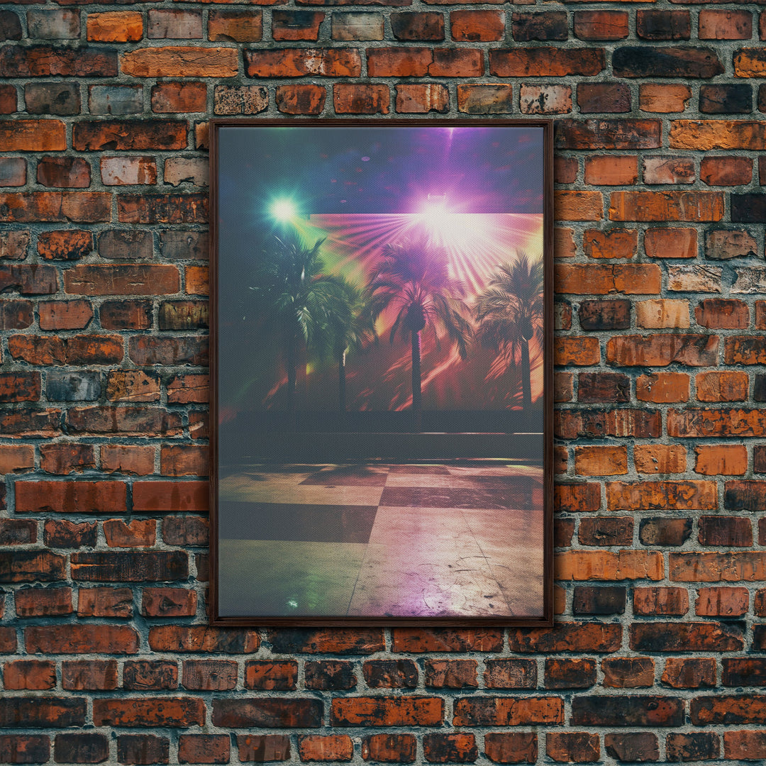 Palm Tree Wall Art, Lofi Wall Art, Modern Home Decor, Canvas Print, Wall Hanging, Portrait Art, Gift For Friend, Moody Wall Art, Room Decor