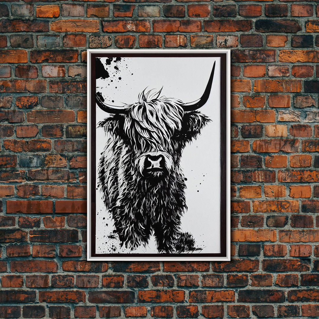 Scotland Cattle, Highland Cow art, farmhouse decor, fine art paper print, poster art, Rustic primitive decor