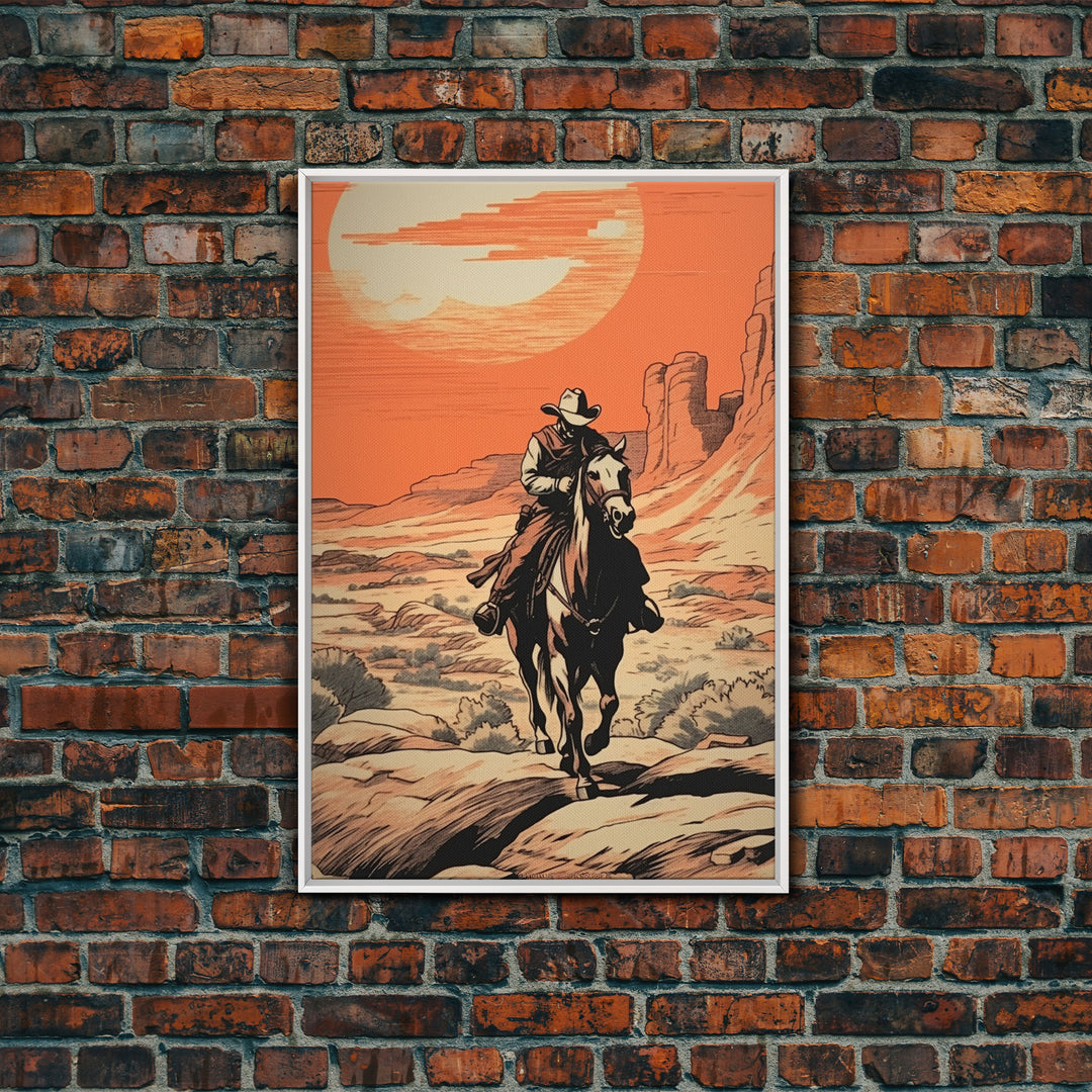 Lonely Cowboy Canvas Print