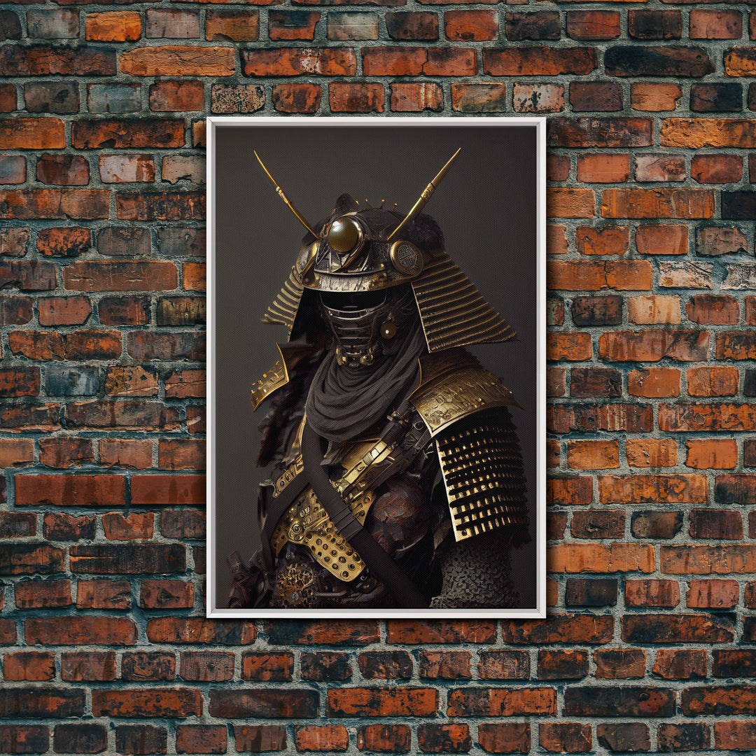 Samurai Japanese Art Ukiyo-e style Framed Canvas Print, Samurai Japanese Art Canvas Wall Art, Canvas Art Home Decor, Japanese Art Home Decor