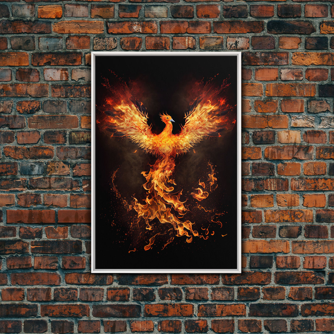 The Phoenix, Symbol of Renewal, Rebirth, Framed Canvas Art, Canvas Print, Canvas  Wall Art, Strength, Transformation and Renewal