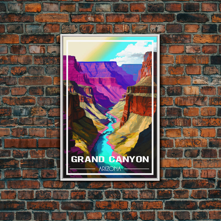 Grand Canyon Poster, America Wall Art, Arizona Wall Print, Travel Wall Print, Travel Poster, Travel Wall Art, Canvas Wall Print