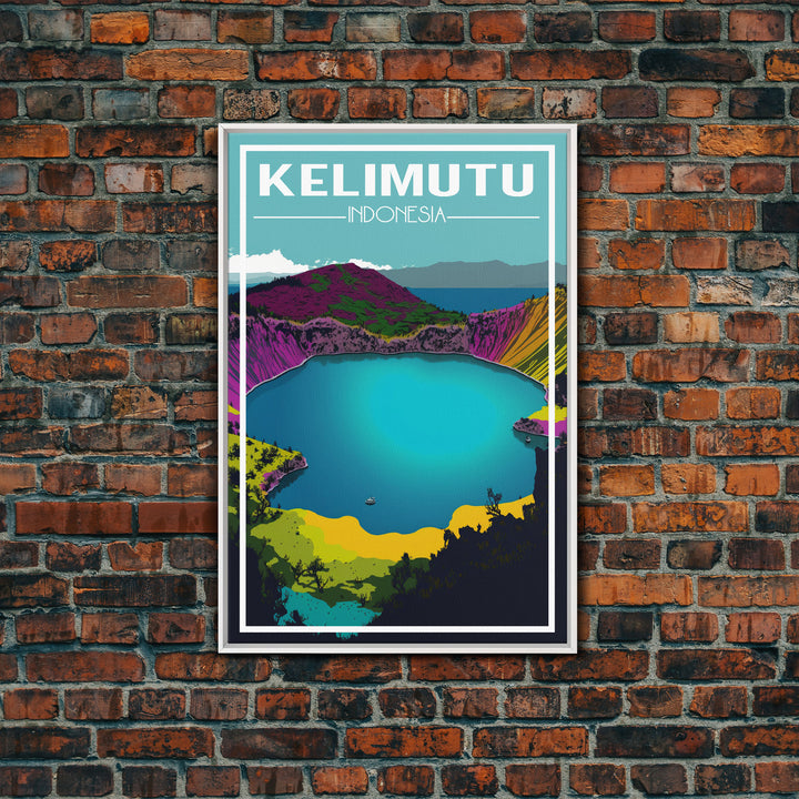 Kelimutu Wall Art, Indonesia Poster, Asia Wall Print, Volcano, Lake, Travel Wall Print, Travel Poster, Travel Wall Art, Canvas Wall Print