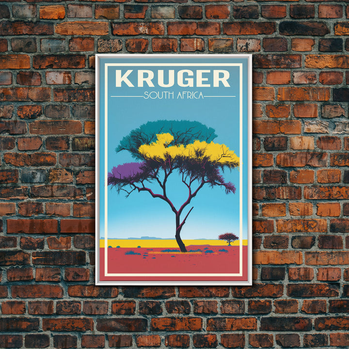 Kruger National Park Wall Art, South Africa Poster, African Wall Art, Travel Wall Print, Travel Poster, Travel Wall Art, Canvas Wall Print