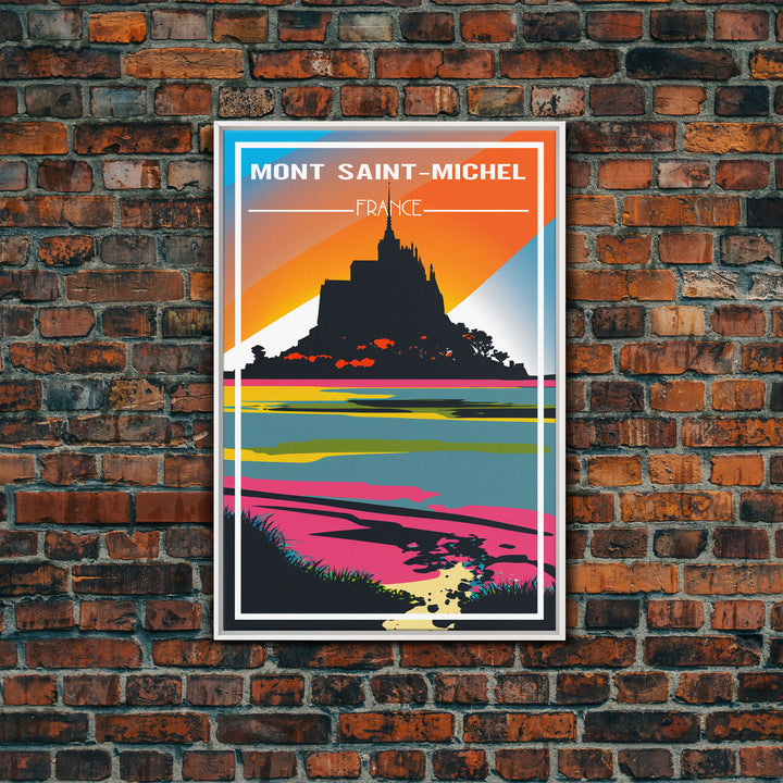 Mont Saint Michel, France Poster, Normandy, Europe Wall Print, Travel Wall Print, Travel Poster, Travel Wall Art, Canvas Wall Print