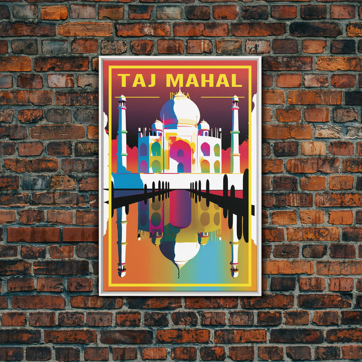 Taj Mahal Wall Art, India Poster, India Wall Print, Yamuna River, Travel Wall Print, Travel Poster, Travel Wall Art, Canvas Wall Print