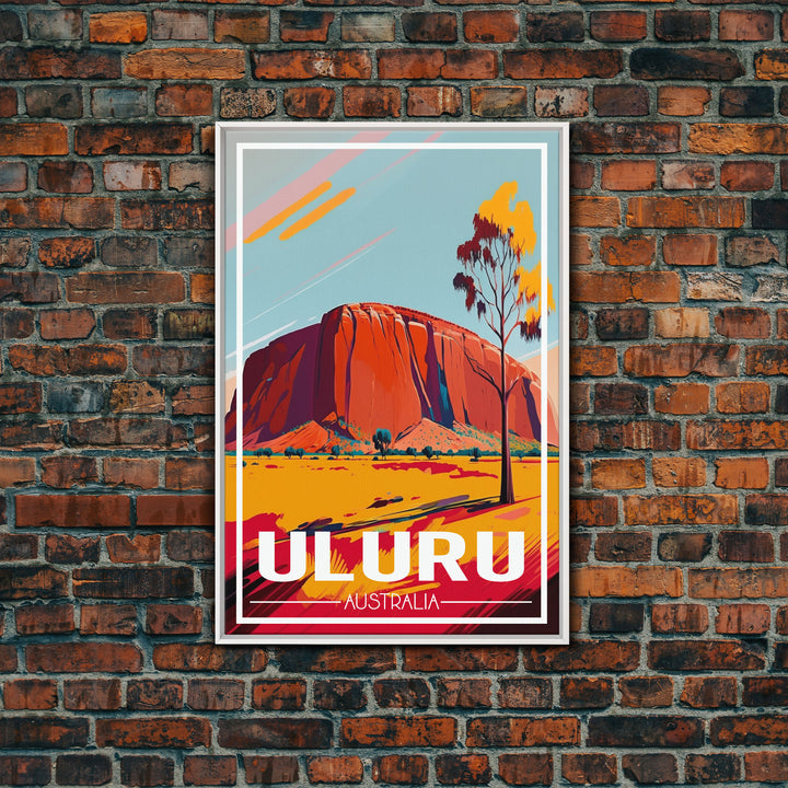 Uluru Wall Art, Red Centre, Australia Poster, Australia Wall Print, Travel Wall Print, Travel Poster, Travel Wall Art, Canvas Wall Print