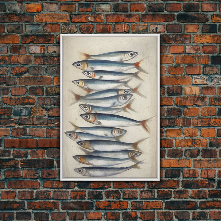 Fish Wall Decor, Fish Painting, Animal Wall Art, Kitchen Art, Minimalist Wall Art, Wall Decor, Canvas Print, Wall Art, Framed Canvas Art