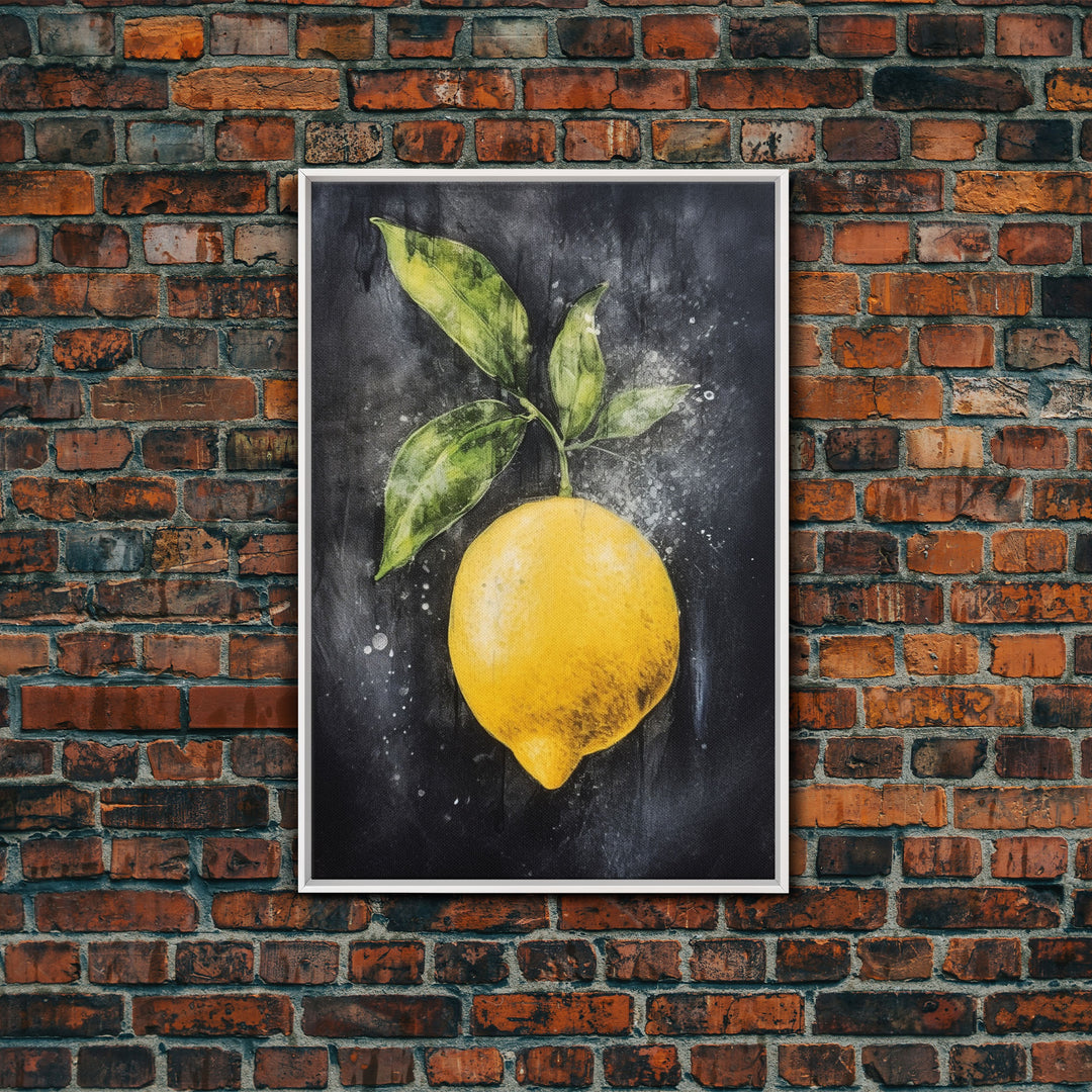 LEMON Art Canvas Print - Unframed Oil Print - Print Still Life Original - Small Still Life Painting Print-  Lemon Art Print - Fruit Art