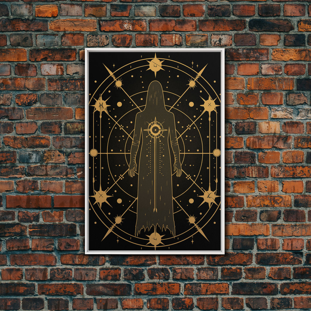 Tarot Card Art, Tarot Decor, Mystical Wall Art, Celestial Wall Art, Canvas Print, Wall Art, Vertical Print, Witchy Wall Art, Gothic Art