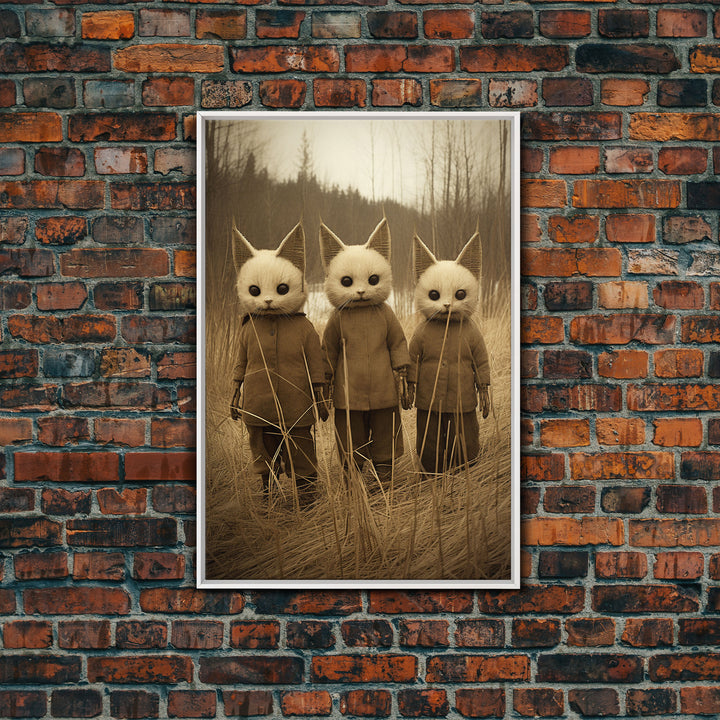 The Bunny Boys, Spooky Halloween Art, Scary Wall Decor, Spooky / Creepy Halloween Decor, Cursed / Haunted Art