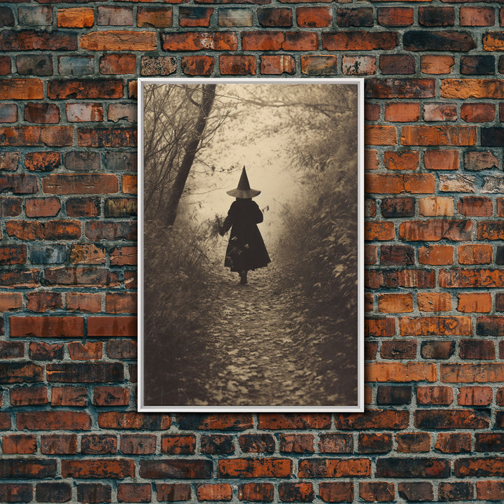 Witchy Wall Art, Dark Portrait, Spooky Halloween, Occult Art, Dark Fantasy, Canvas Print, Wall Art, Vertical Print, Home Decor, Wall Decor