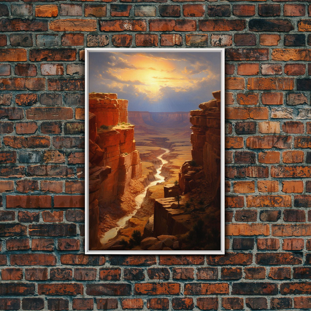 Canyon Wall Art, River Wall Print, Landscape Print, Canvas Print, Wall Art, Vertical Art, Family Room Wall Art, Home Decor Prints, RV Decor