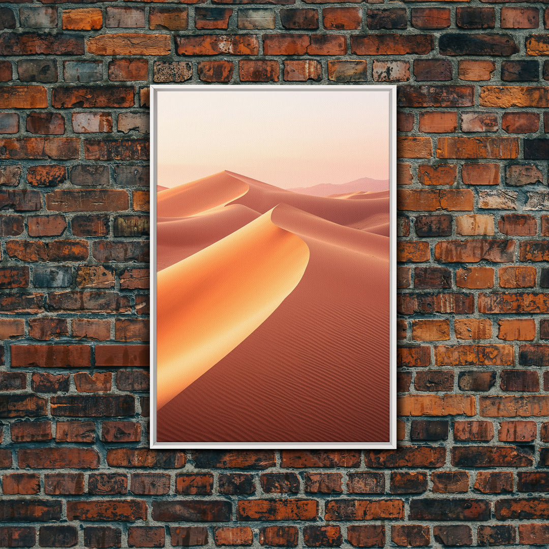 Sand Dunes Art Print, Desert Ladscape, Desert Art, Canvas Print, Wall Art, Vertical Art, Above Bed Decor, Modern Office Art, Gift For Boss