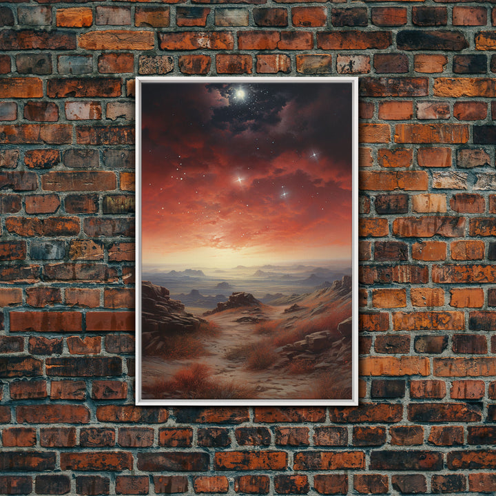 Sci Fi Wall Art, Fantasy Artwork, Space Wall Art, Tiny House Decor, Canvas Print, Wall Art, Vertical Art, Moving Gift, Game Room Decor