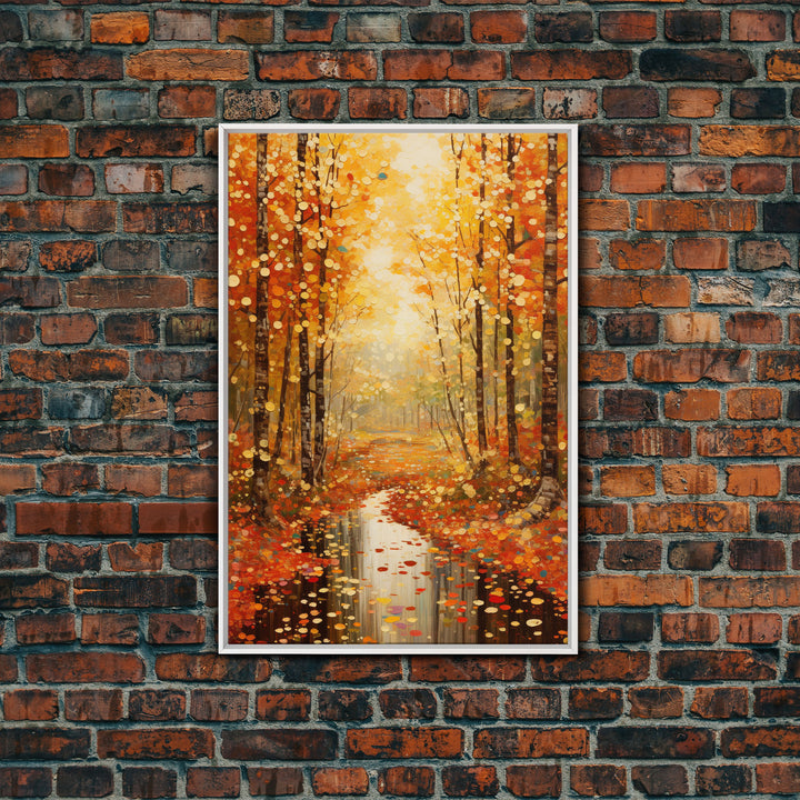 Forest Wall Art, Trees Wall Art, Fall Wall Print, Canvas Print, Wall Art, Vertical Art, Housewarming Gift, Ranch Decor, Country Wall Art