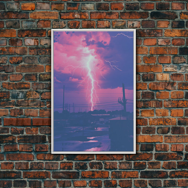 Lightning Bolt, Outdoors Wall Art, Canvas Print, Wall Hanging, Portrait Art, Beach House Wall Decor, Entryway Prints, Nature Wall Print