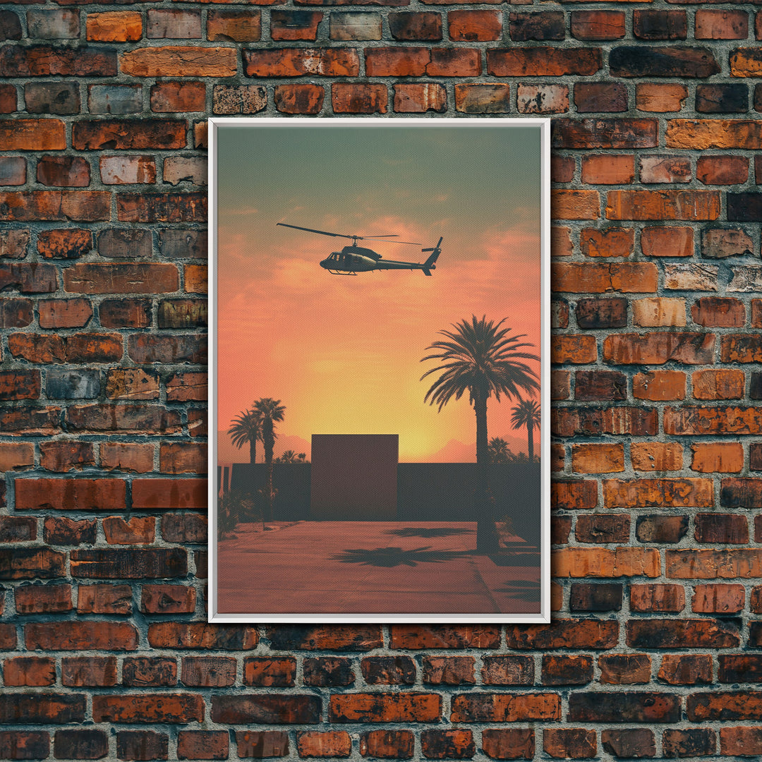 Helicopter, Chopper, Aviation Art, Helicopter Gifts, Canvas Print, Wall Hanging, Portrait Art, Dorm Room Art, Teen Boy Wall Art, Client Gift