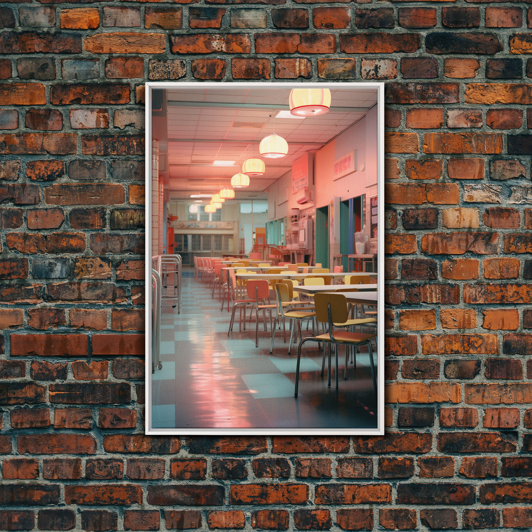 Diner, Coffee Shop Wall Art, Retro Wall Art, Canvas Print, Wall Hanging, Portrait Art, Kitchen Wall Decor, Kitchen Art, Moving Gift