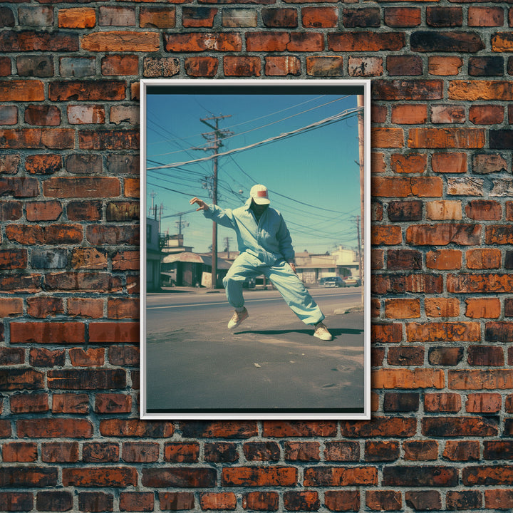 Street Dancer, Hip Hop Art, Urban Wall Art, Canvas Print, Wall Hanging, Portrait Art, Boys Bedroom Decor, College Dorm Decor, Modern Prints