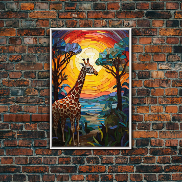 Giraffe Decor, Nursery Wall Decor, Canvas Print, Wall Hanging, Portrait Art, Giraffe Gift, Playroom Art, Safari Art, Entryway Prints