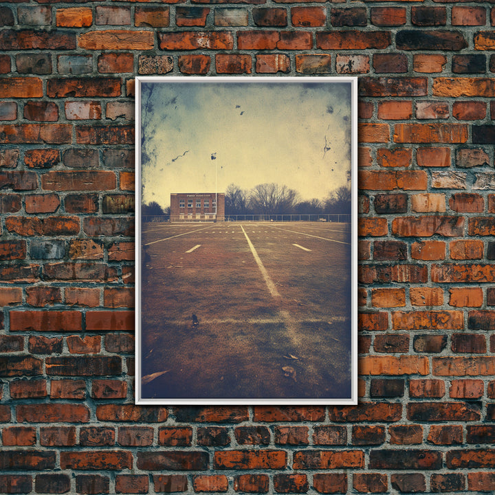 Football Field, Football Wall Art, Sports Wall Art, Canvas Print, Wall Hanging, Portrait Art, Man Cave Art, Teacher Gift, Apartment Wall Art