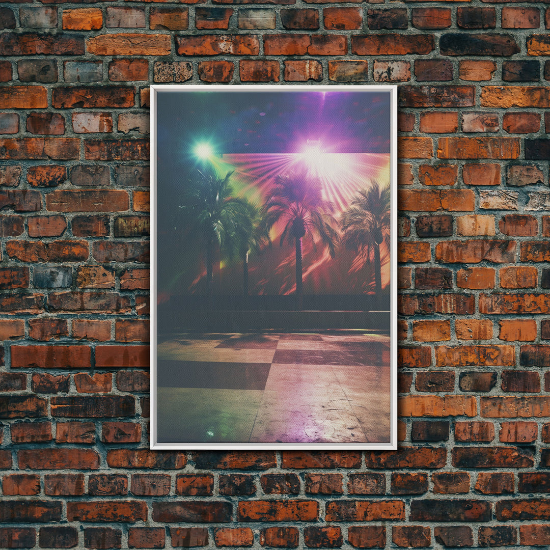 Palm Tree Wall Art, Lofi Wall Art, Modern Home Decor, Canvas Print, Wall Hanging, Portrait Art, Gift For Friend, Moody Wall Art, Room Decor