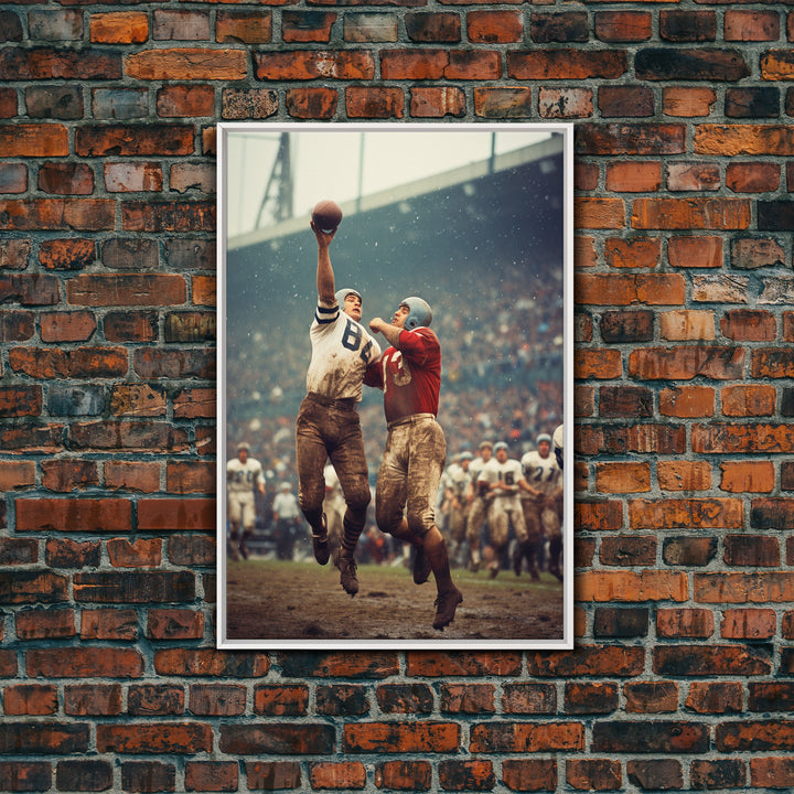 The Love Of The Game, 1920s Football, Framed Canvas Print, Footfall Fan Gift, Gift For Football Fan, Christmas Gift