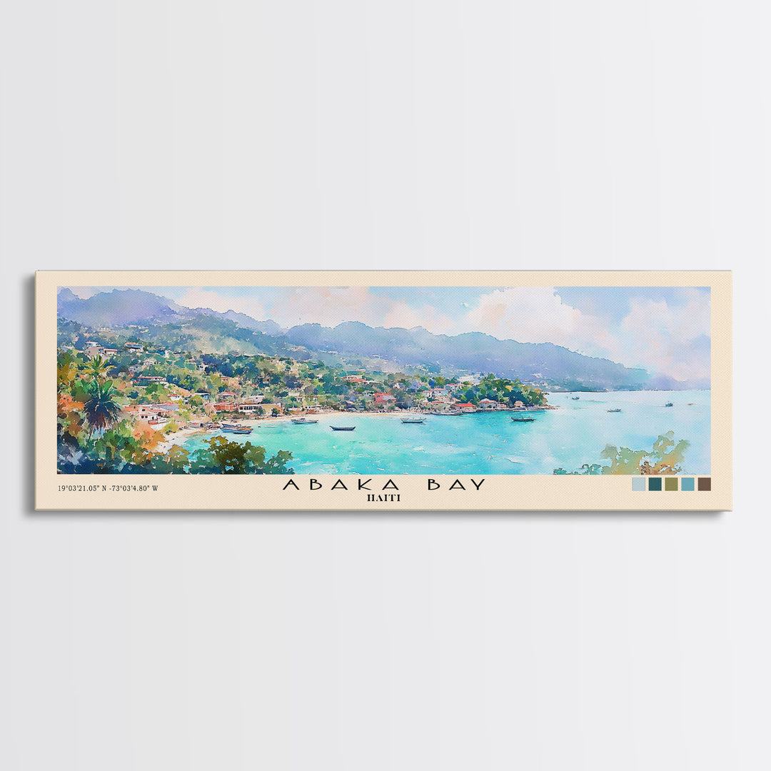 Abaka Bay, Haiti Watercolor Print, Vacation Gift, Haiti Wall Art, Beach Painting, Beach Decor, Beach Or Lakehouse Art