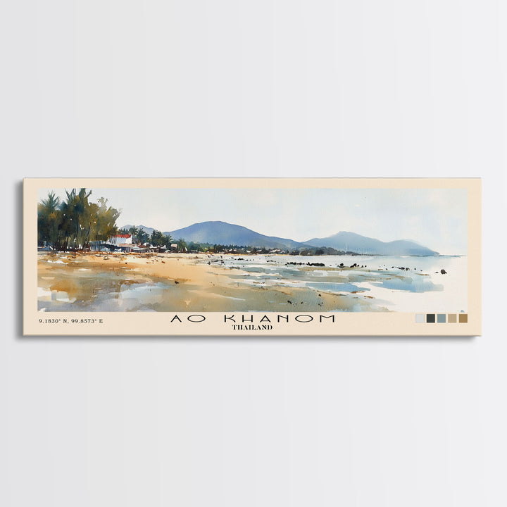 Ao Khanom, Thailand Watercolor Print, Vacation Gift, Thailand Wall Art, Vacation Wall Art, Vacatation Memories, Beach Decor, Beach Or Lakehouse Art