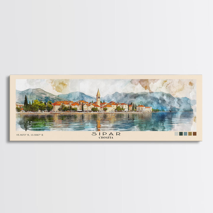 Sipar, Croatia Watercolor Print, Vacation Gift, Croatia Wall Art, Beach Painting, Beach Decor, Beach Or Lakehouse Art